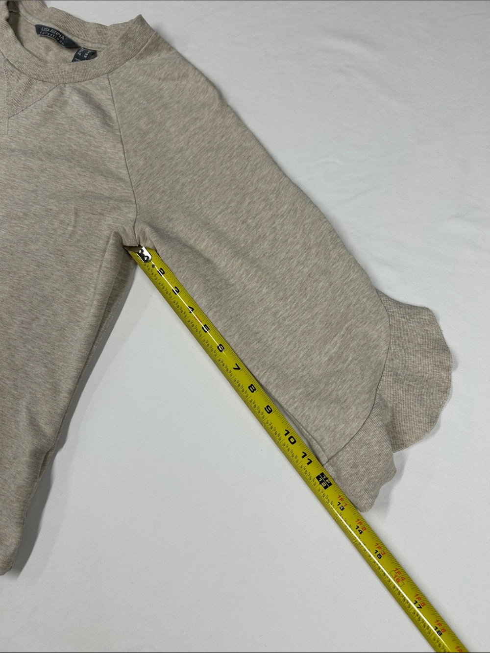 Lisa Rinna Collection Neutral Beige Raglan Pullover - Picture 8 of 8